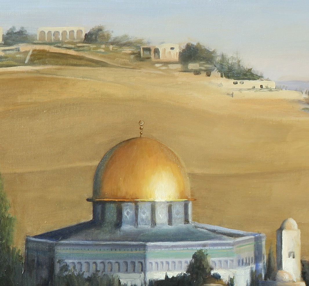 Jerusalem Horizons 12" x 48" oil painting