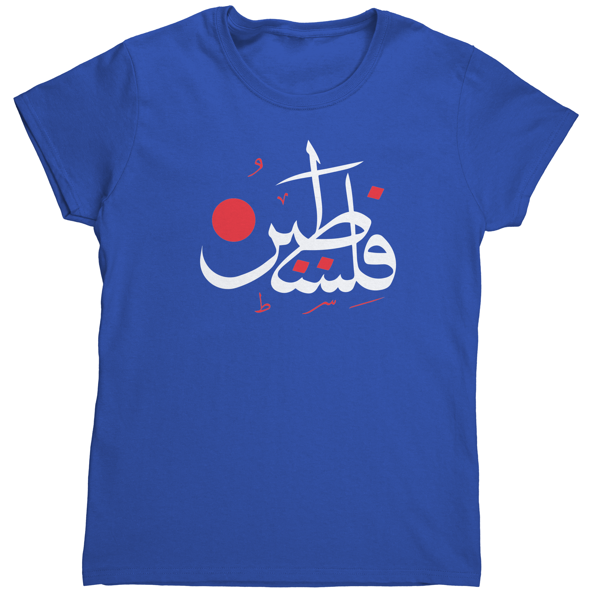 Palestine_Womens_T-shirt_Royal_Mockup.png