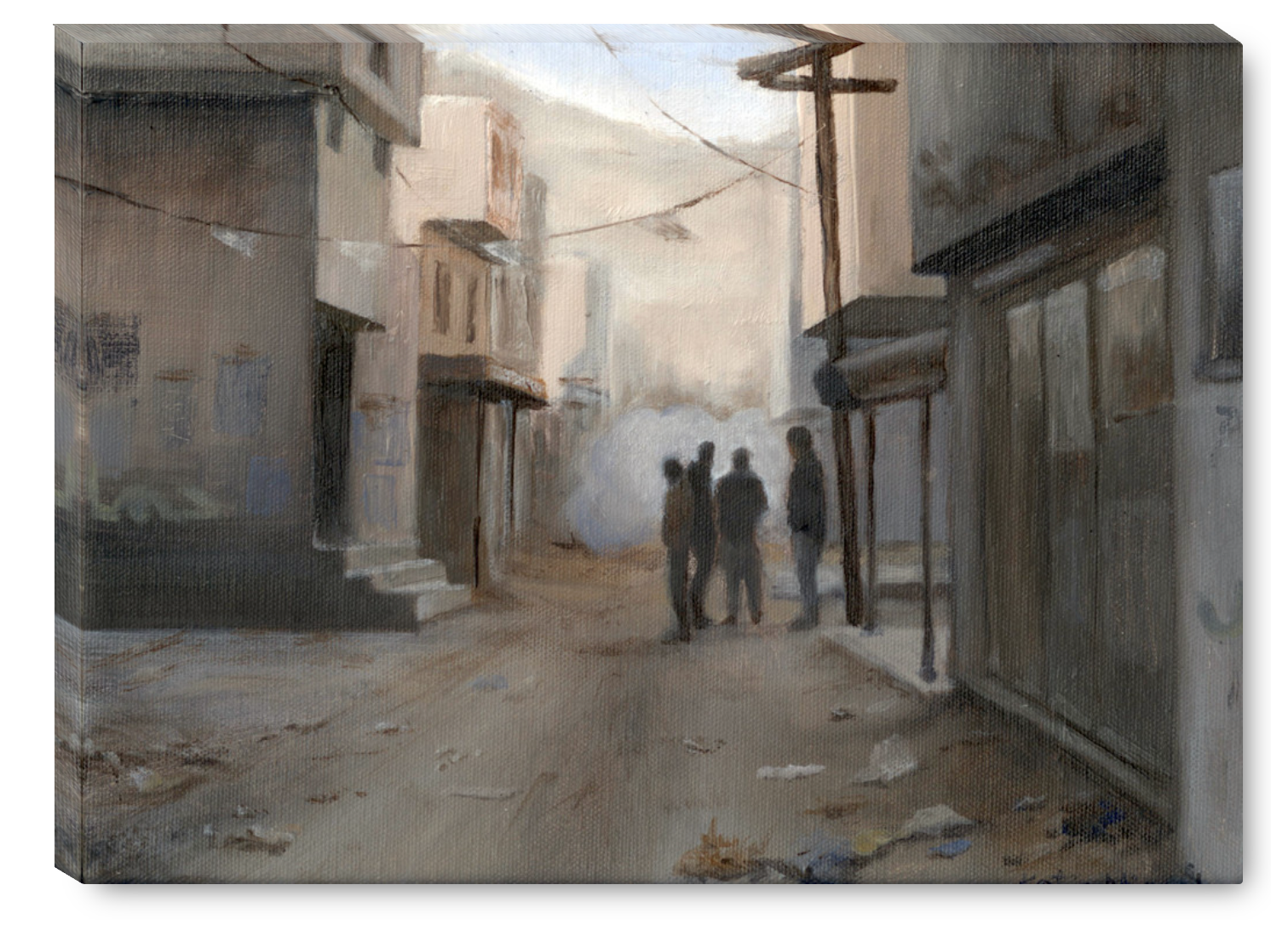 Superfluous Young Men 17" x 12" Gicleé Stretched Canvas Print