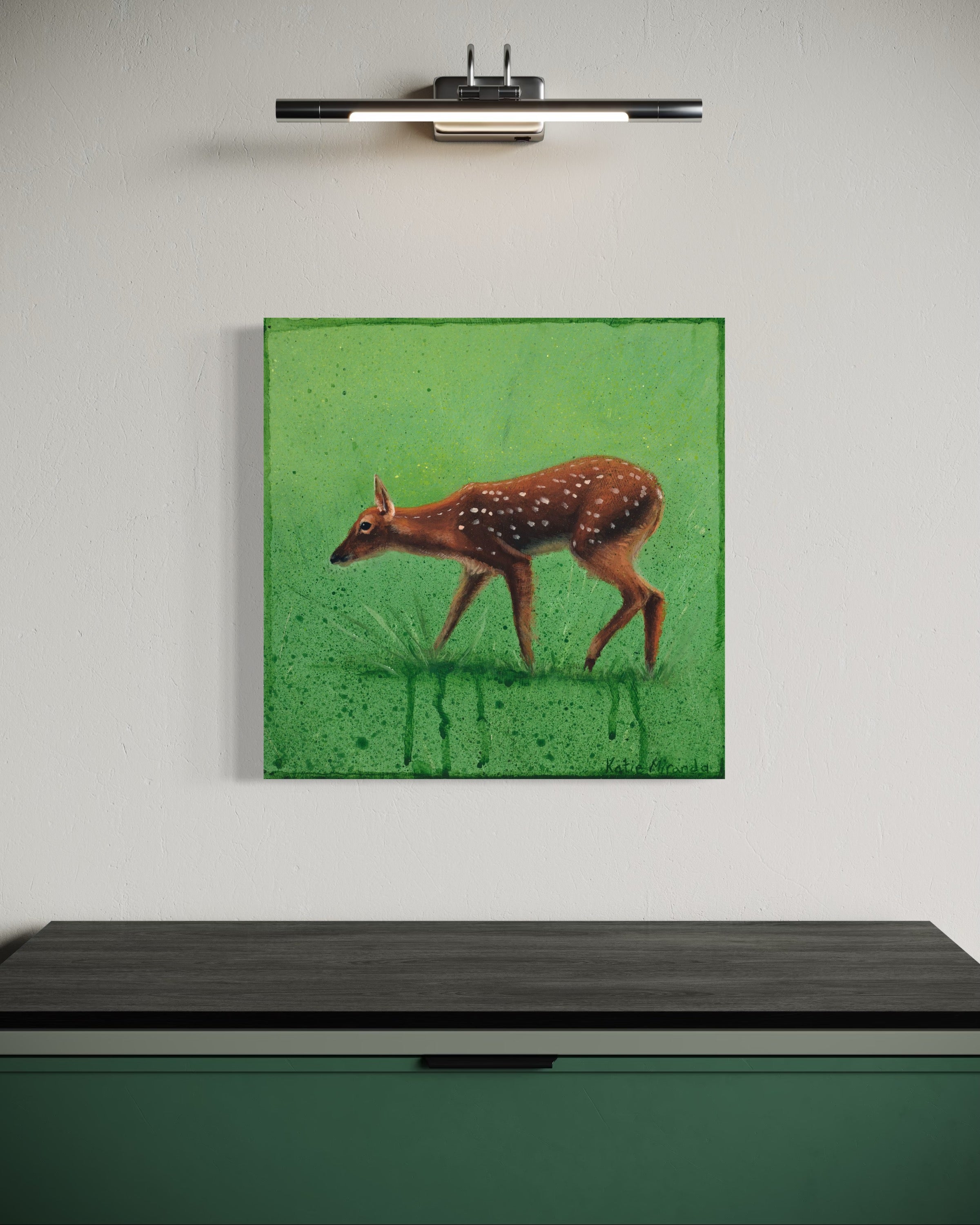 Fawn 1 gicleé 16 x 16 inch stretched canvas print