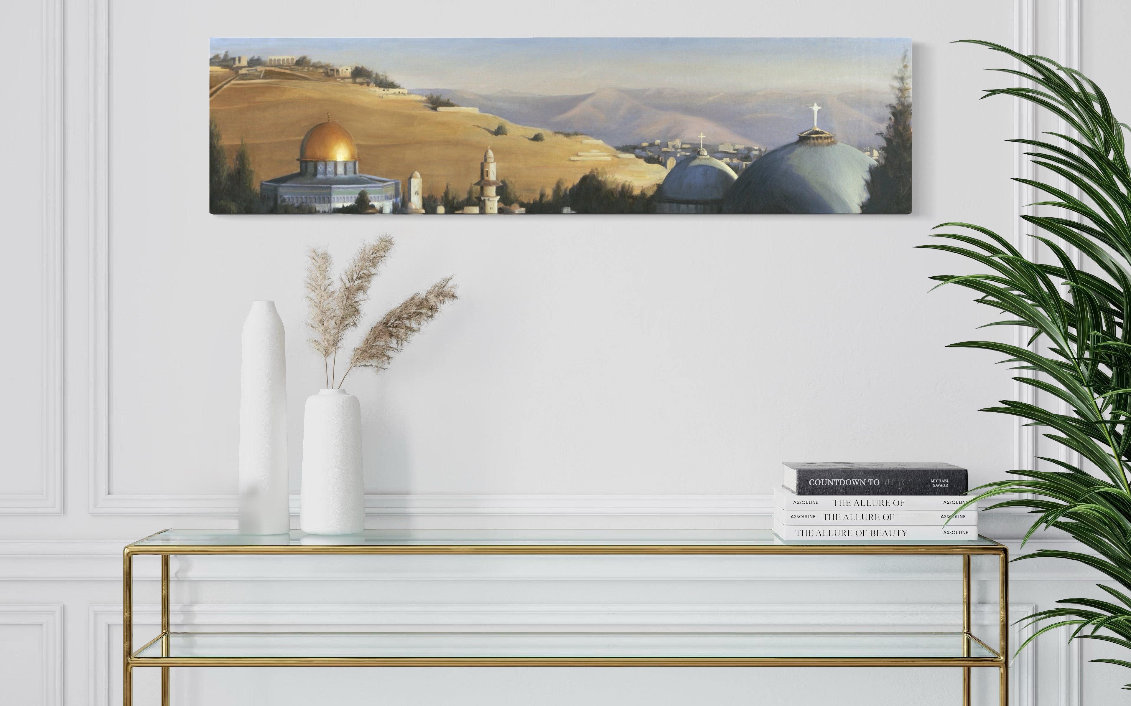 Jerusalem Horizons 12" x 48" oil painting