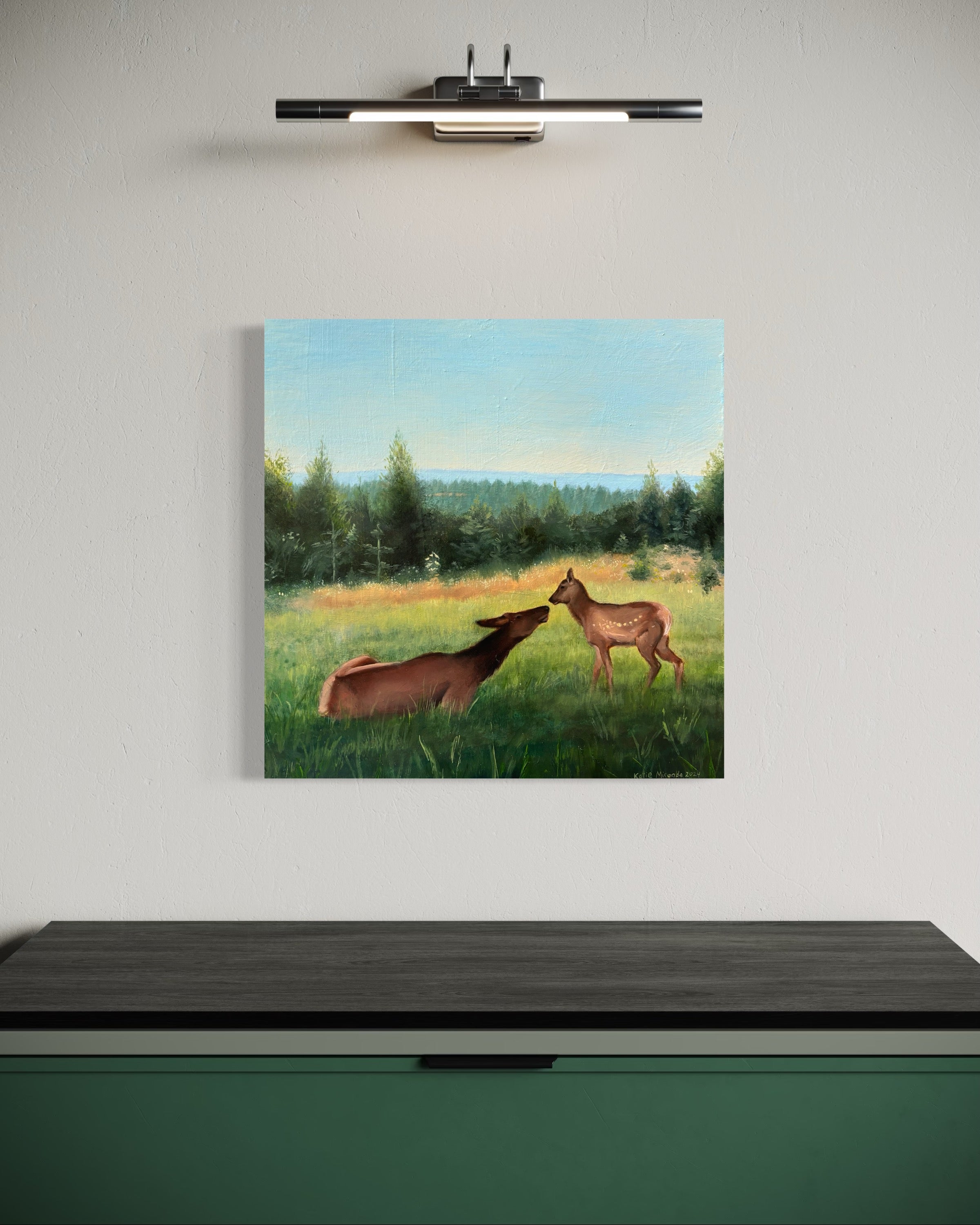 Mommy and Me 16" x 16" gicleé stretched canvas print