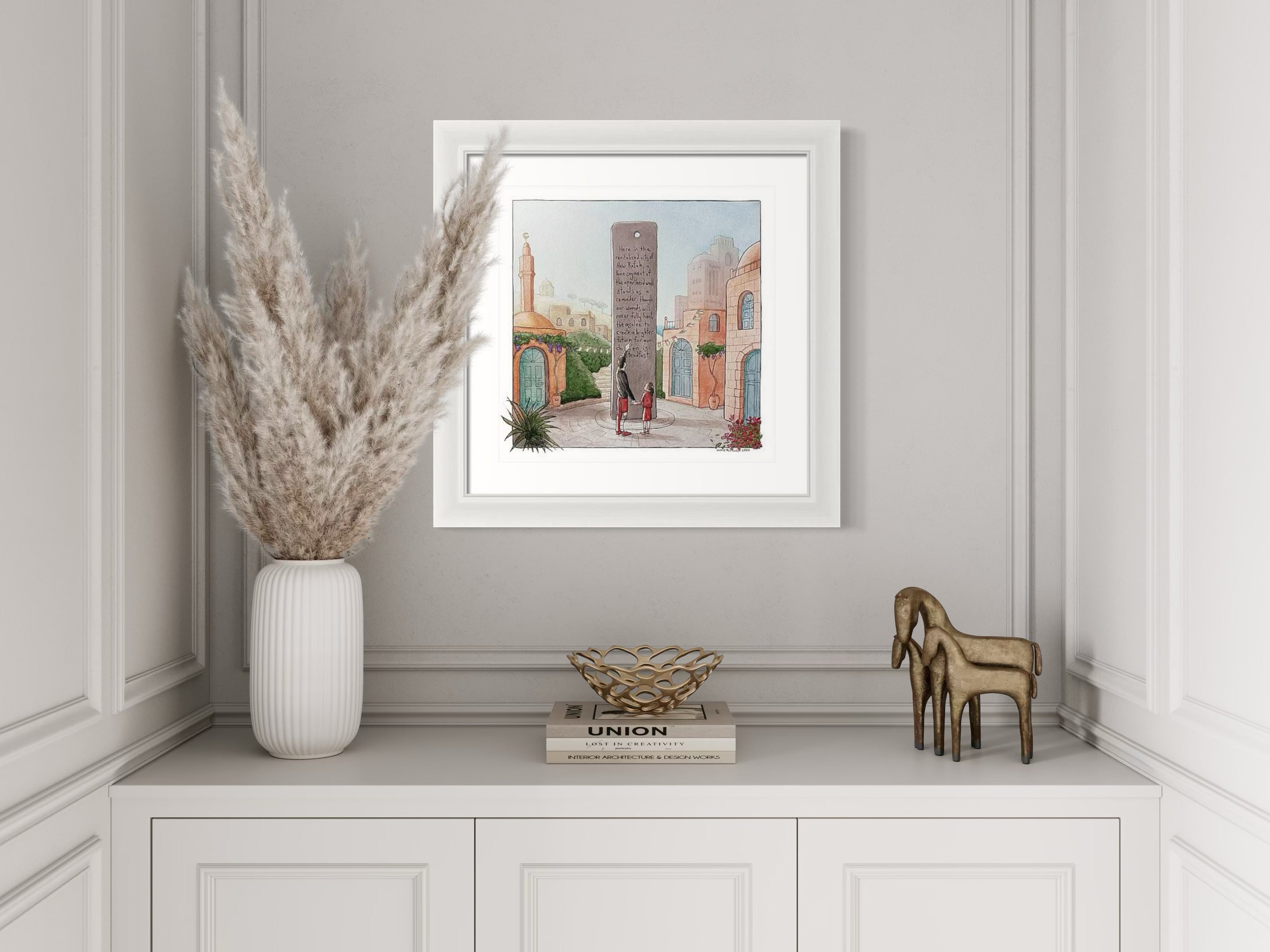 New Rafah - 16" x 16" Framed and Matted Print