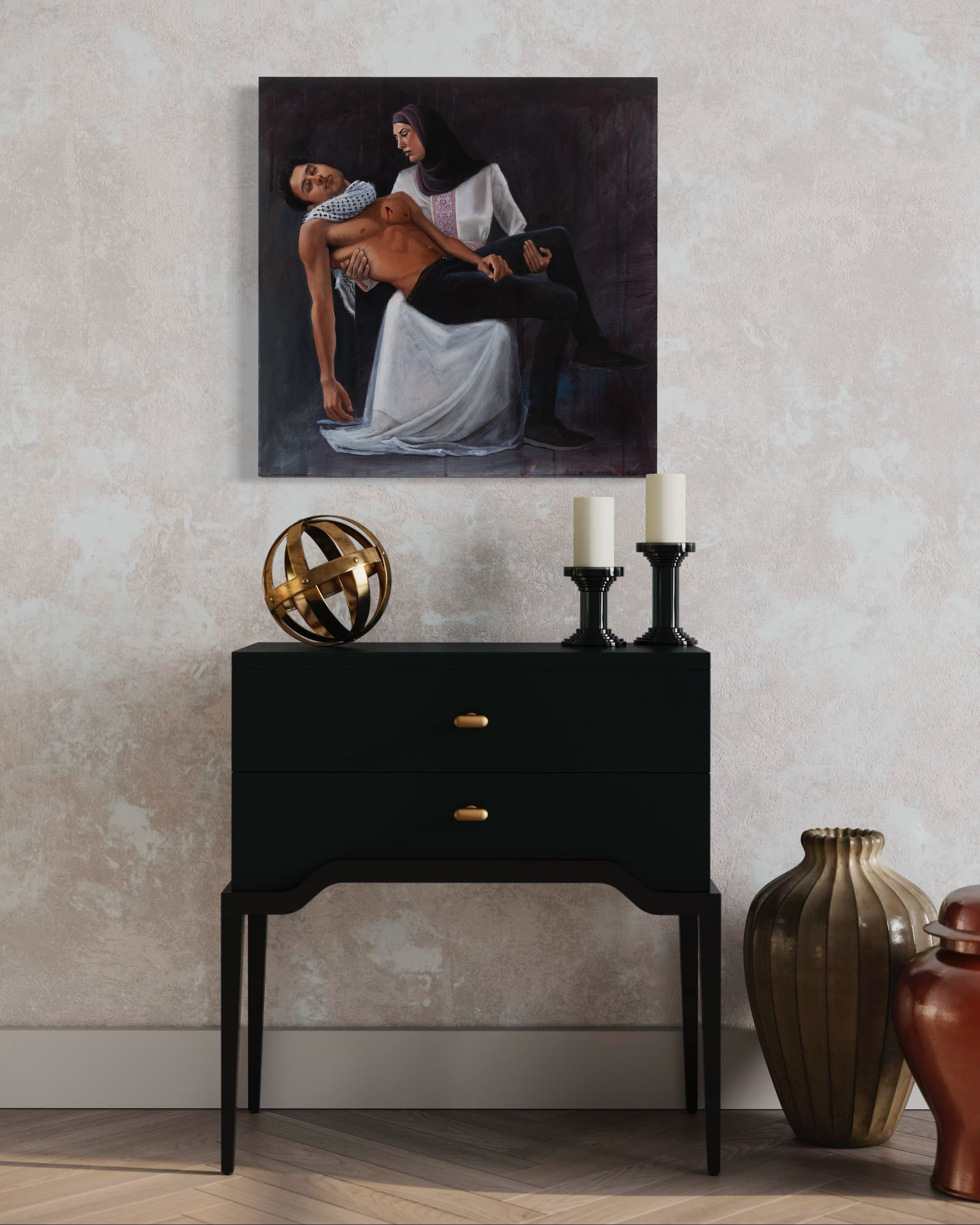 Palestinian Pietà 20" x 20" Giclée Stretched Canvas Print