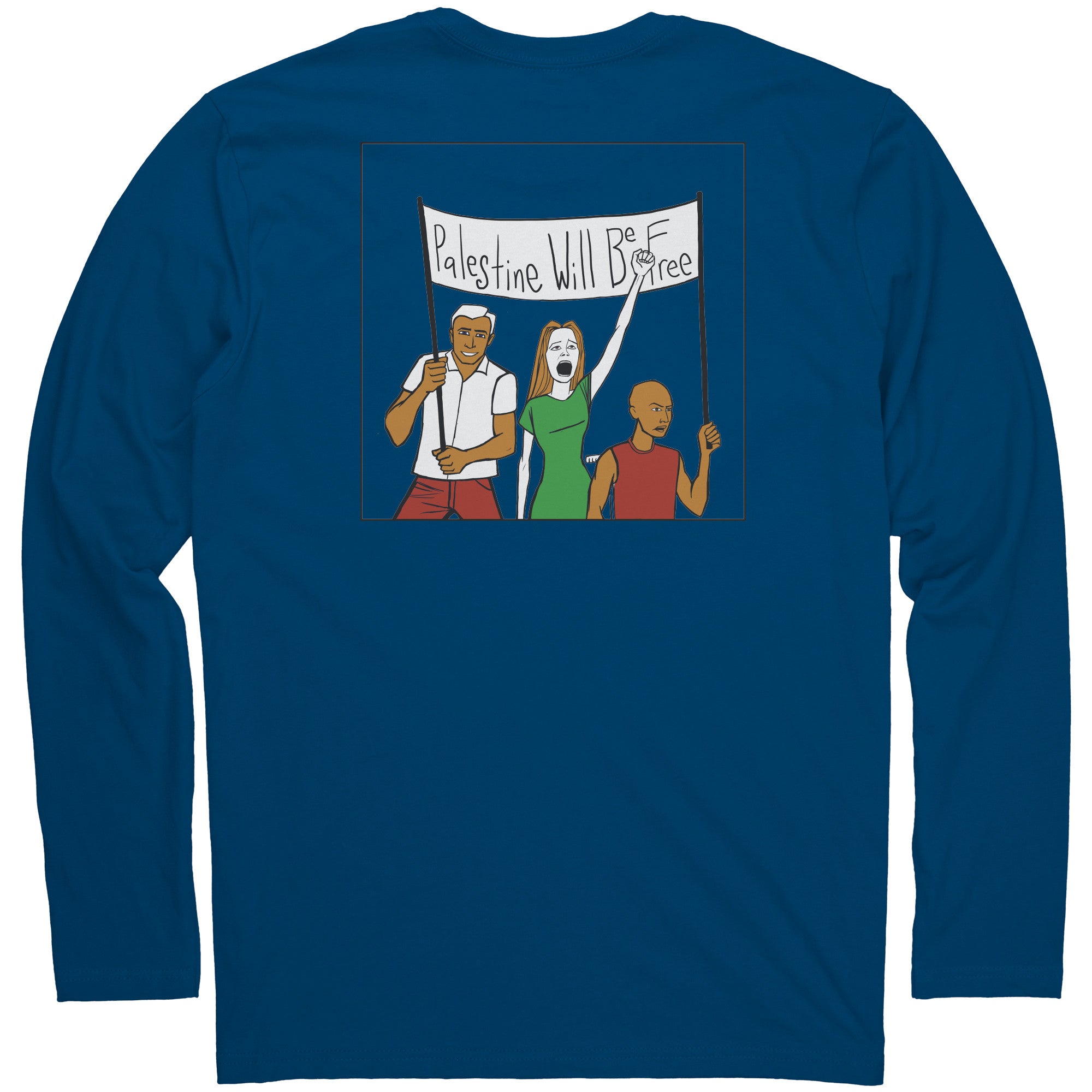 From the River to the Sea Long Sleeve Front and Back T-shirt