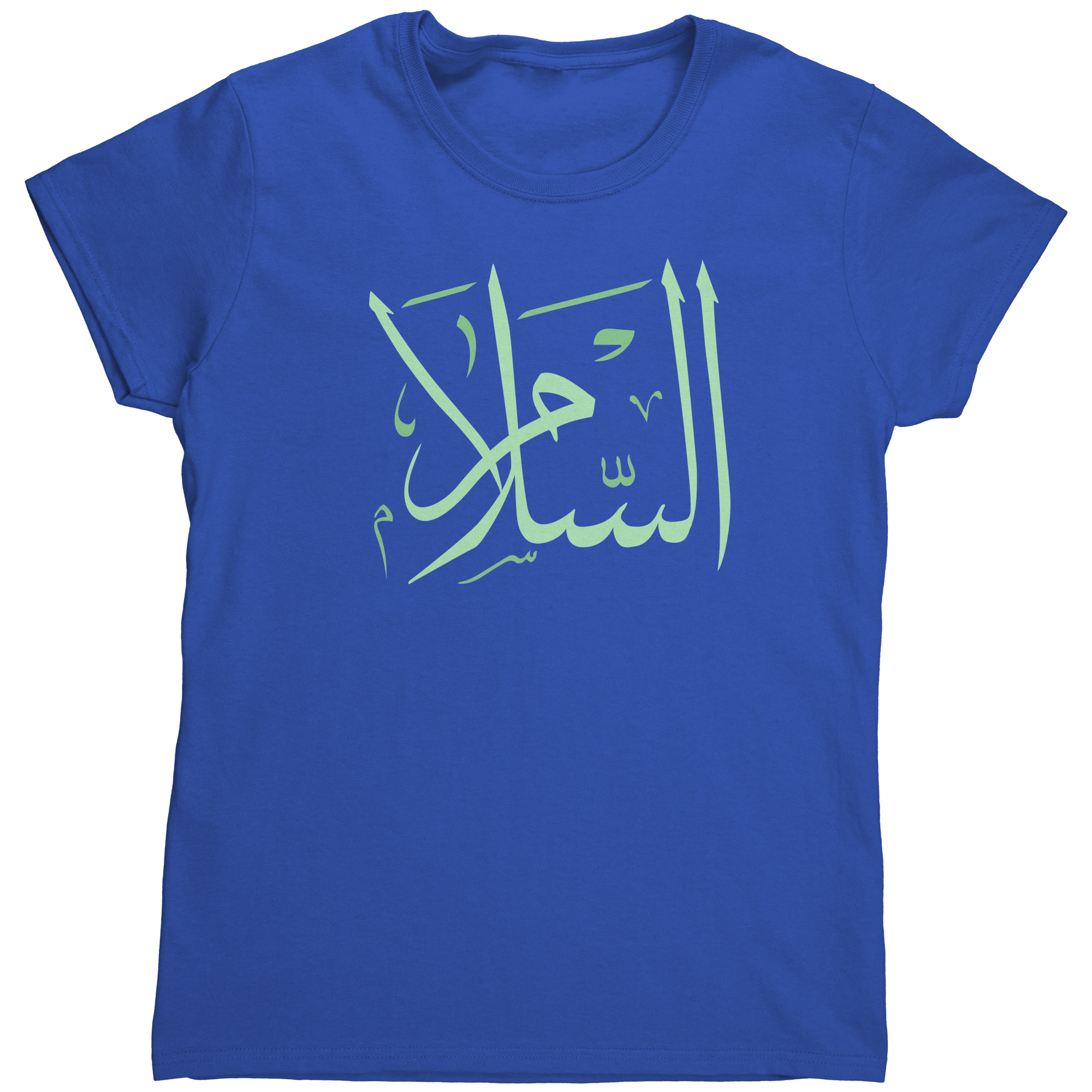 Peace_Womens_T-shirt_Royal_Mockup.png