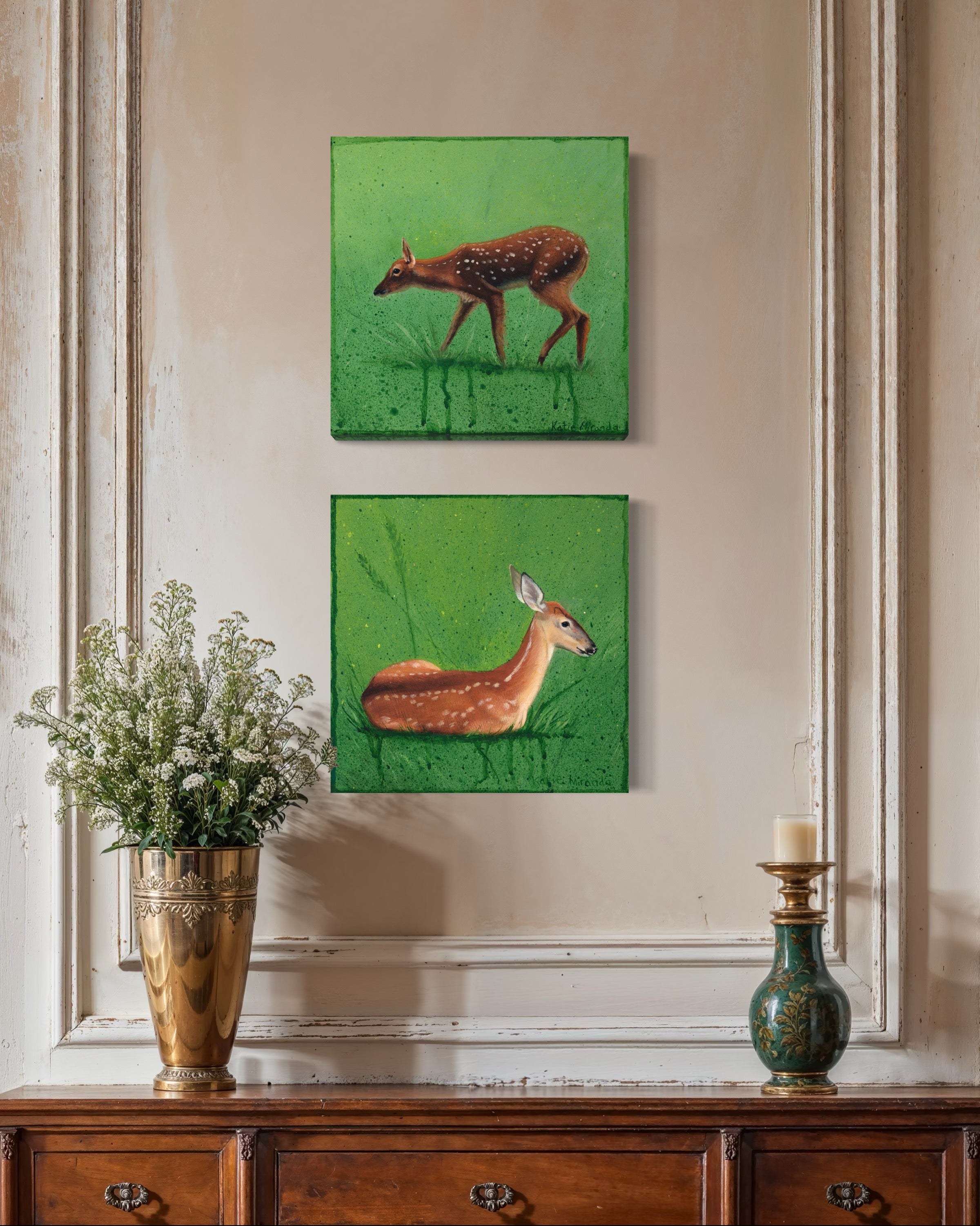 Fawn 1 gicleé 16 x 16 inch stretched canvas print