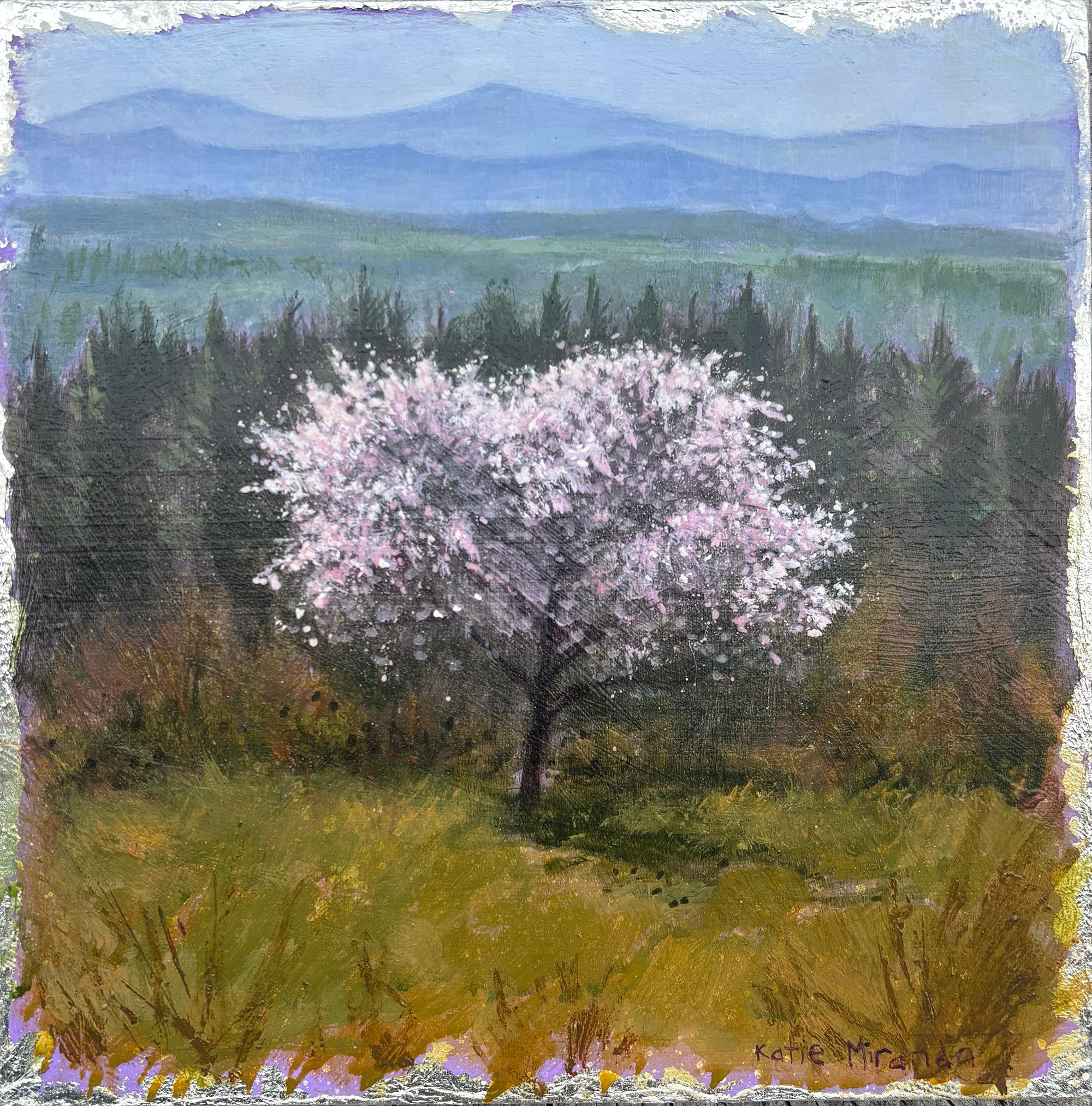 Spring Time View 8 x 8 painting