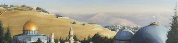 Jerusalem 12" x 48" oil painting