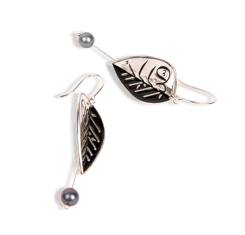 Olive and Leaf Arabic earrings